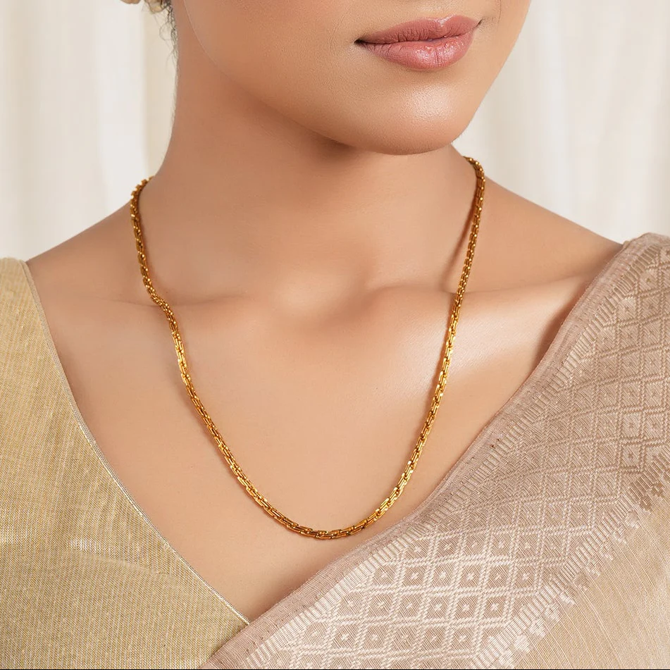 Beautiful gold plated solid chain - Image 2