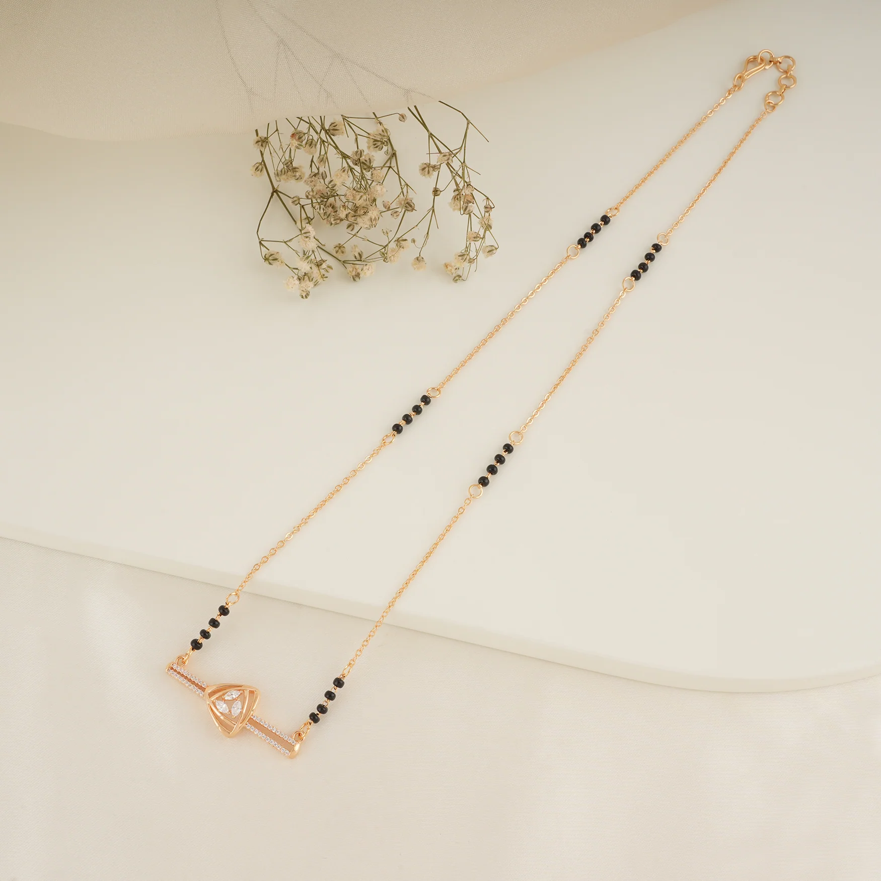 Stunning gold plated cz diamond mangalsutra - Image 3