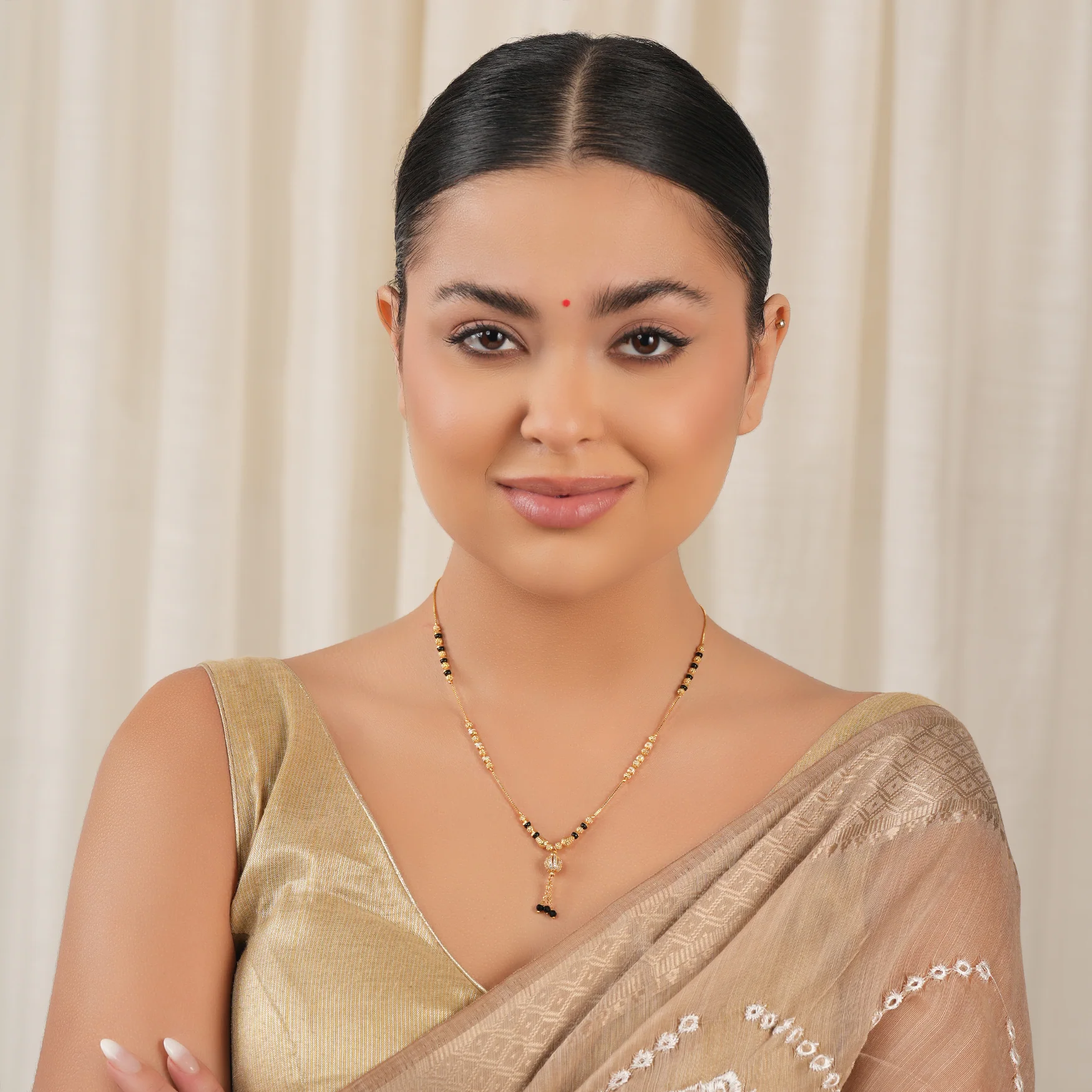 Elegant ball drop gold plated mangalsutra - Image 3